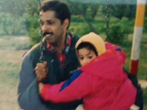 Anisha Victor with her father