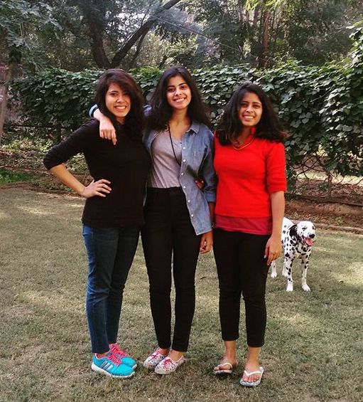 Anisha Victor with her sisters