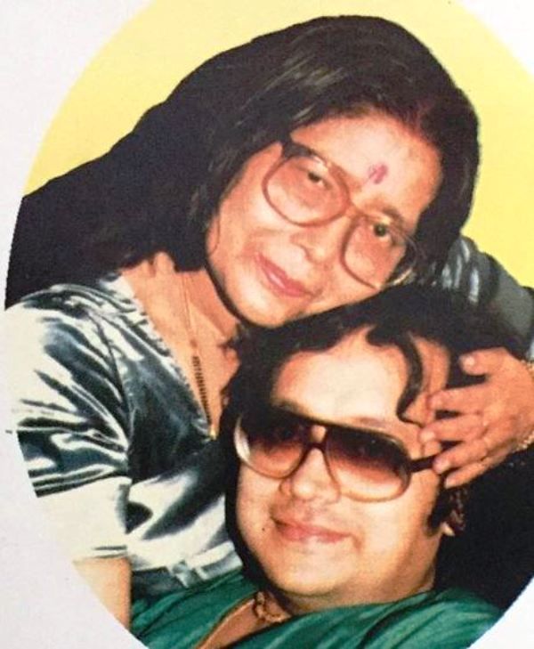 Bappi Lahiri With His Mother
