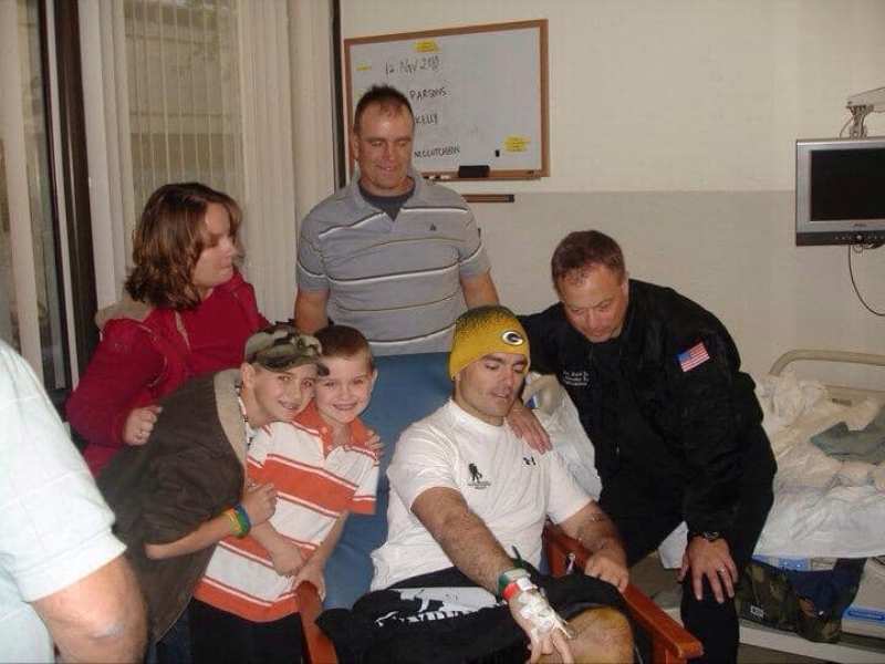 Brian Eisch With His Wife Maria, two sons, and his brother Shawn Eisch