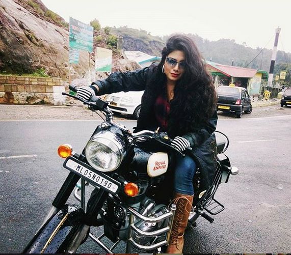Kavita Radheshyam riding a bike