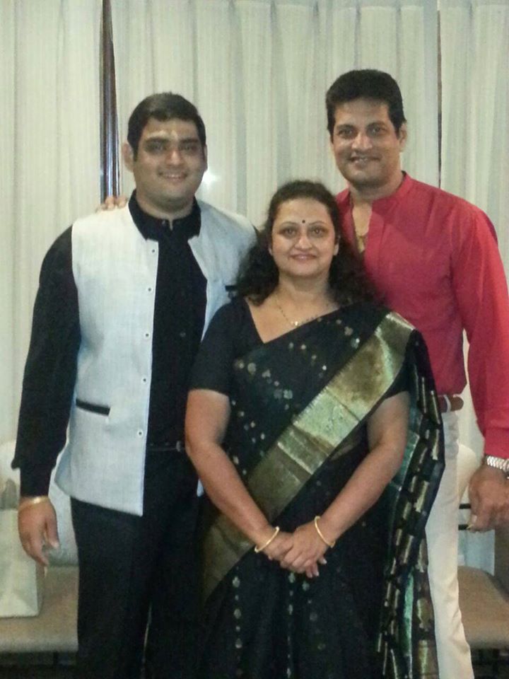 Mahendra Murlidhar Ghule with his family