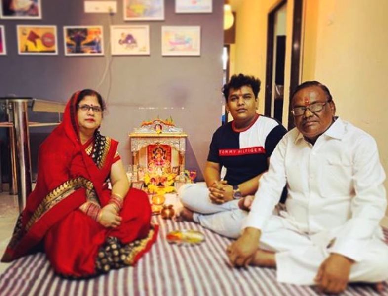 Mohit Baghel and His Parents