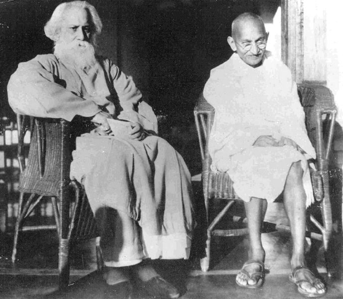 Rabindranath Tagore and Mahatma Gandhi