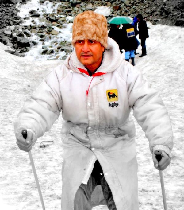 Sarvadaman D Banerjee Skiing