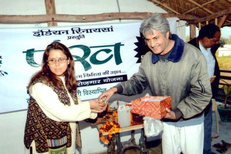 Sarvadaman D Banerjee and His Wife Alankrita Banerjee Distributing Sweets at the NGO Pankh