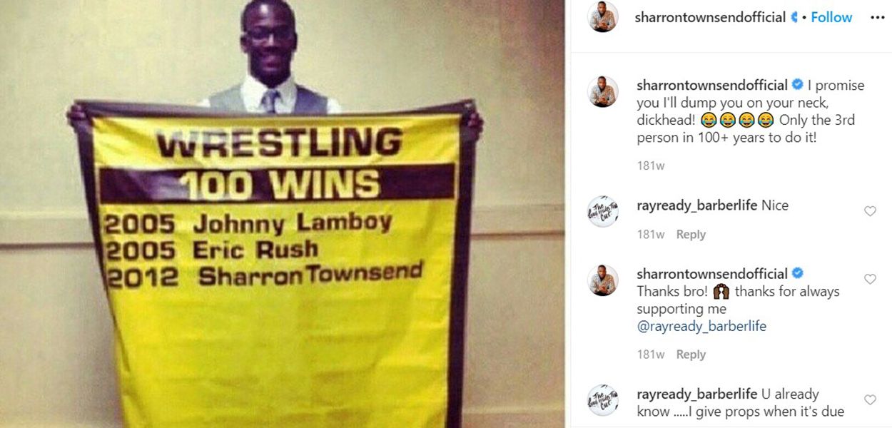 Sharron Townsend Talking About His Record Through an Instagram Post