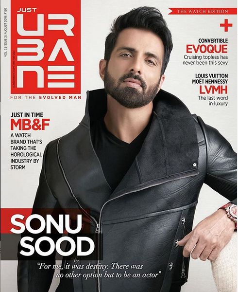 Sonu Sood on the cover of the Just Urbane Magazine