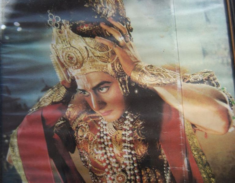 This picture of Sarvadaman D Banerjee was taken by an Italian Photographer during the shooting of Krishna