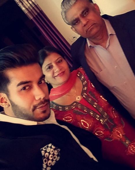 Varun Verma with his parents