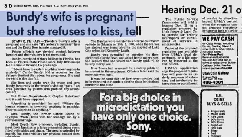 A Newspaper Article About Rose Bundy's Conception