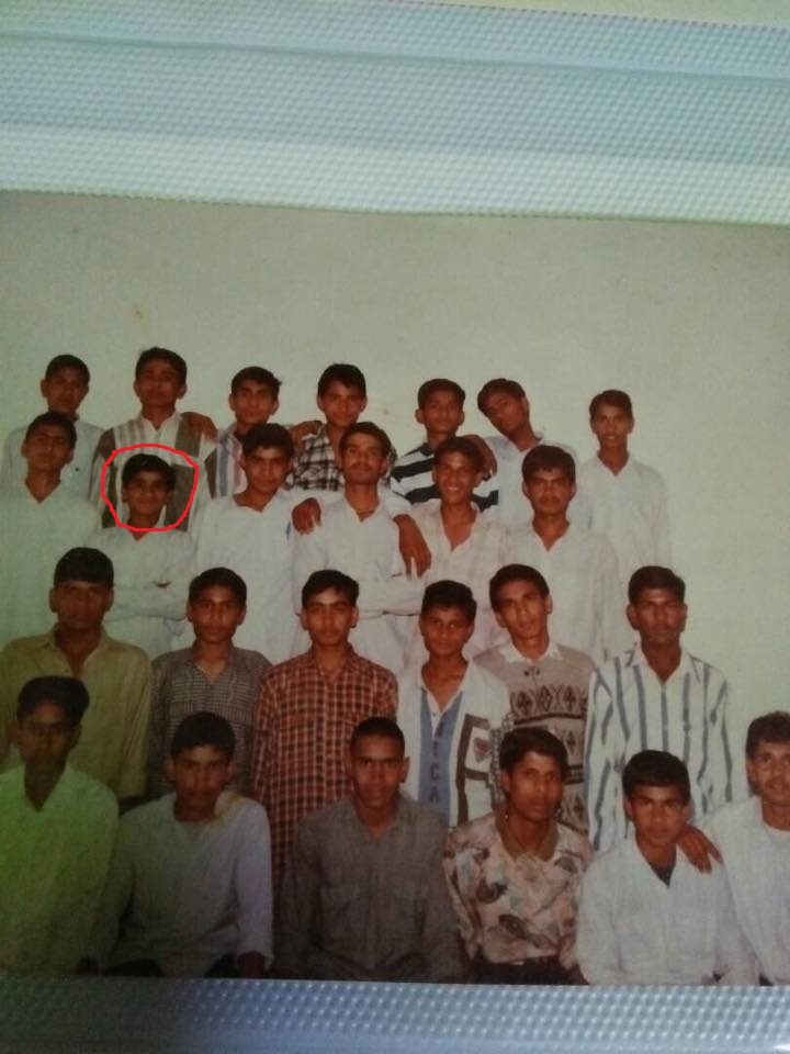 A picture of Kuldeep Chahal during his school days