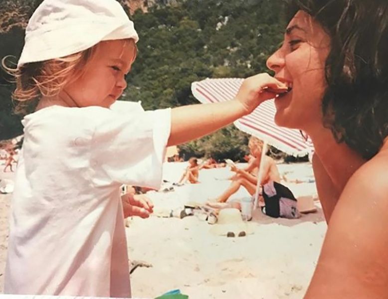 Childhood Picture of Sabrina Bartlett with her Mother