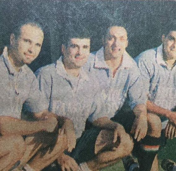 Rahul Bose with 1999 Indian Rugby Team