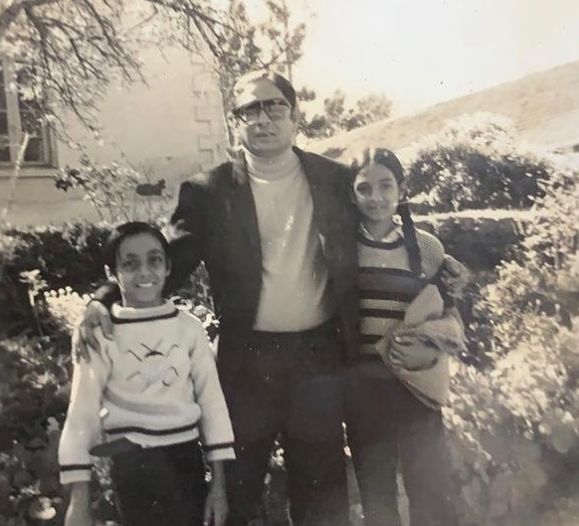 Rahul Bose with his father and sister