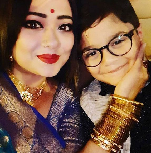 Rupanjana Mitra with her son
