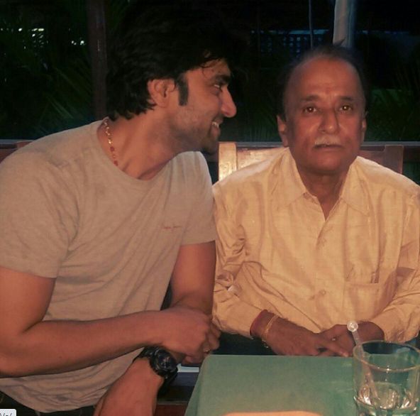 Santosh Juvekar with his father