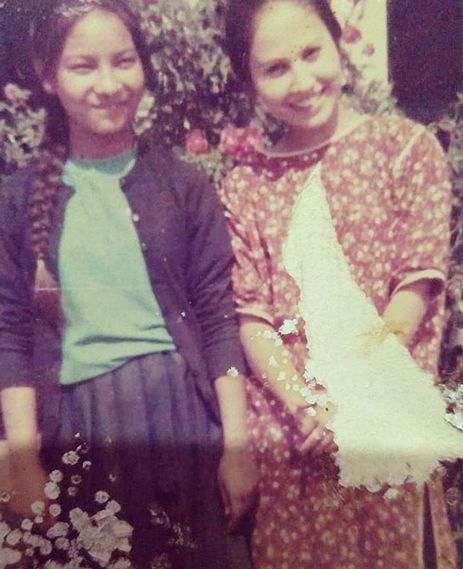 Sunita Rajwar with her sister
