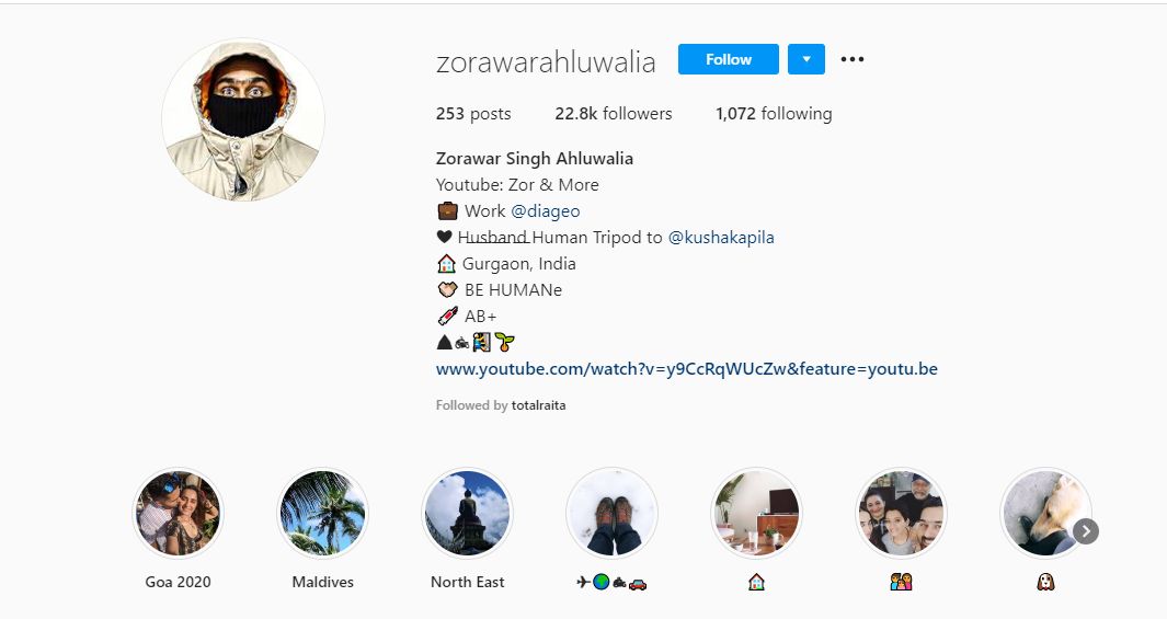 Zorawar Singh Ahluwalia Instagram Profile