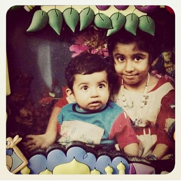 A Childhood Picture of Roshan Mathew and His Sister