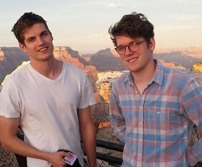 Daniel Sharman with his Brother