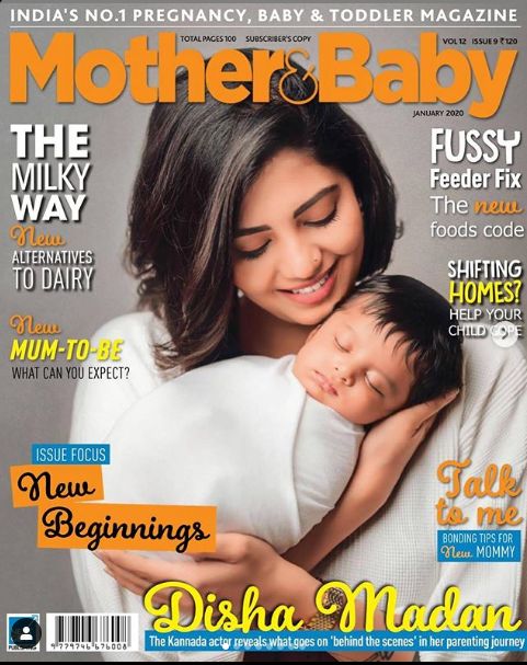 Disha Madan on the cover of Mother & Baby magazine