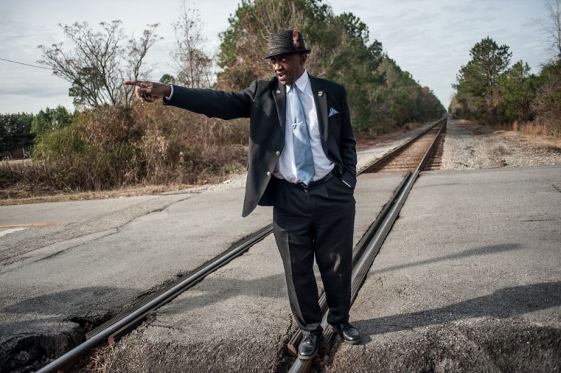 Historian George Frierson on the tracks where Stinney spoke to the victims