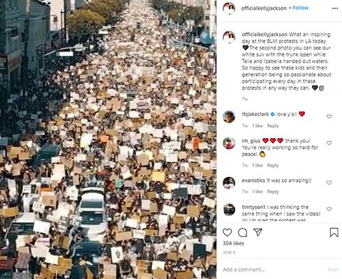 Kelly Jackson's Instagram Post About BLM Protests