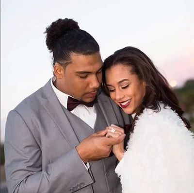 Mychal Rivera with his Wife