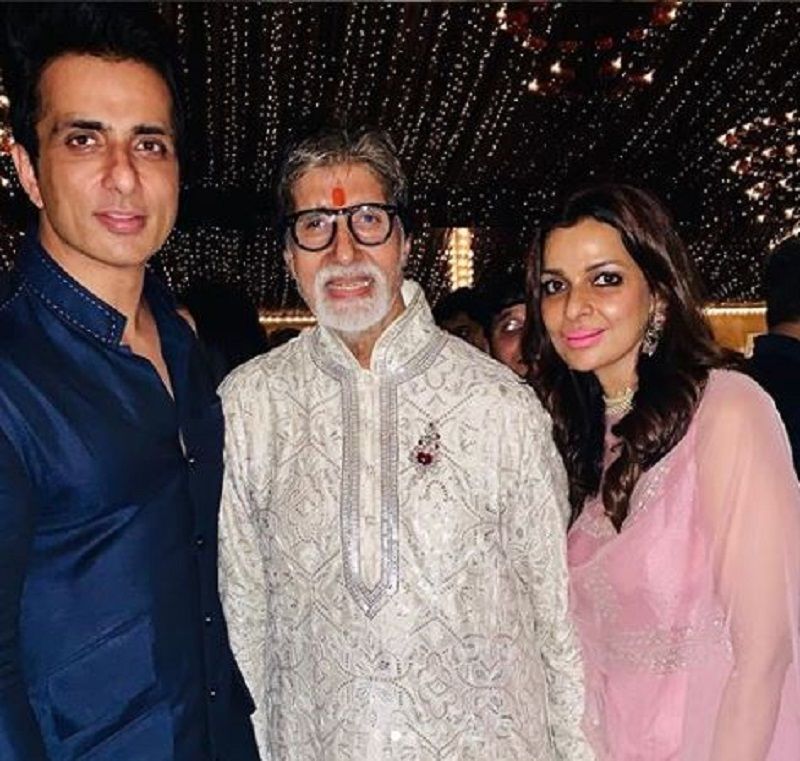 Sonu Sood and Sonali Sood With Amitabh Bachchan
