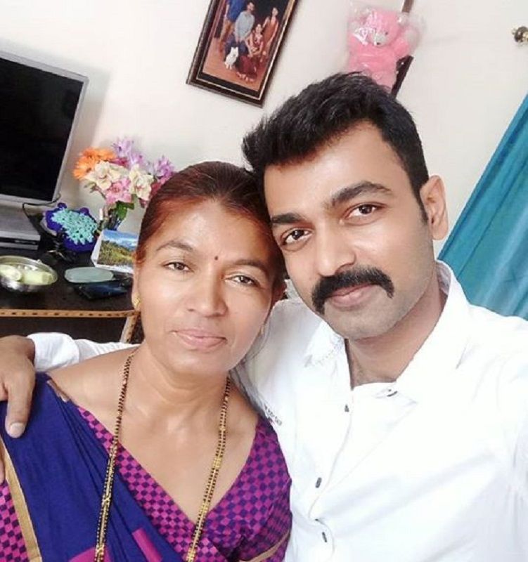 Suneel Gowda With His Mother