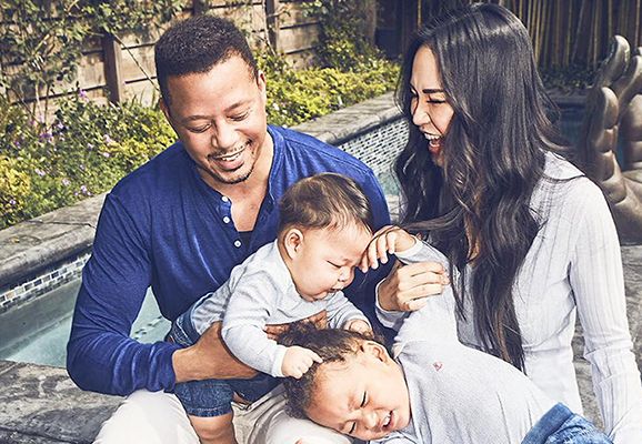 Terence Howard with Mira Pak and their Children