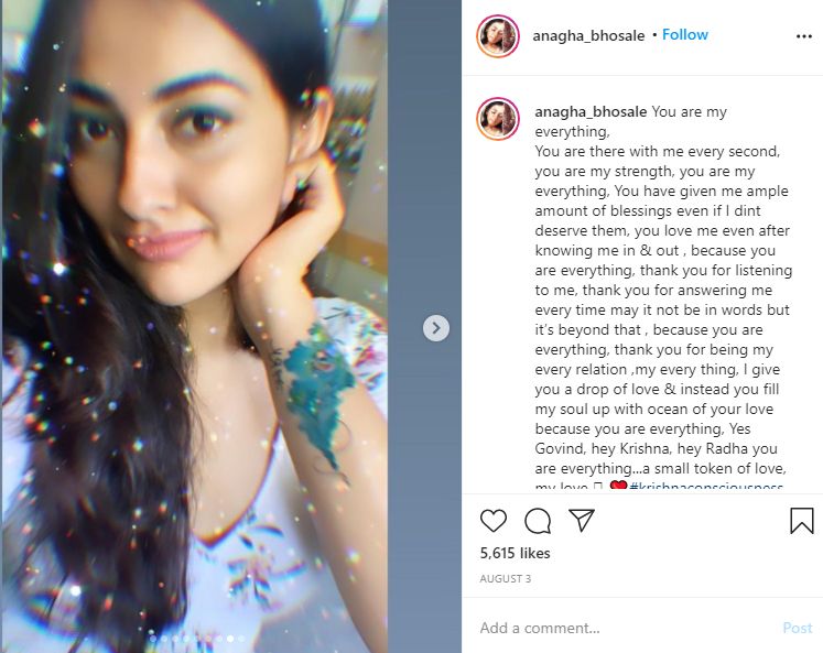 Anagha Bhosale's Instagram Post