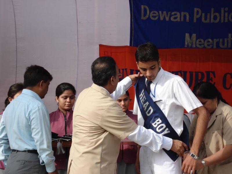 Anubhav being badged as the 'head-boy'
