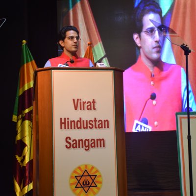 Ishakaran Singh Bhandari speaking at Virat Hindustan Sangam