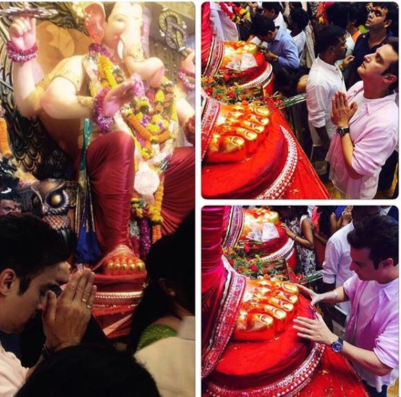 Jimmy Sheirgill praying to Lord Ganesha