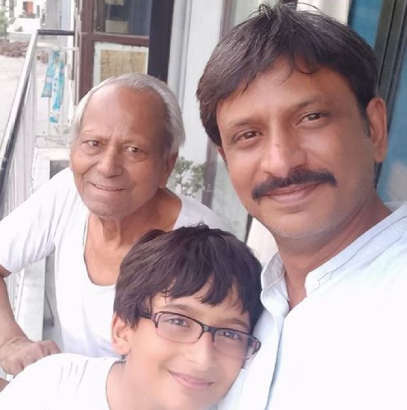 Rajesh Tailang With His Father and Son