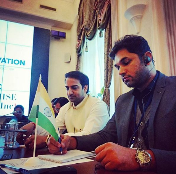 Rohit Saroha representing India at the Civic Chamber of The Russian Federation