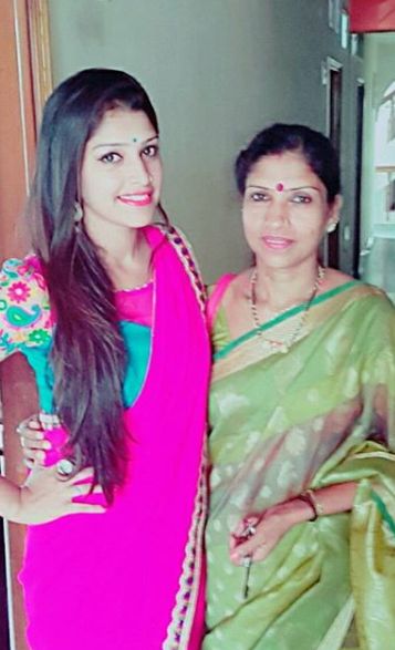 Shreya Anchan with her mother