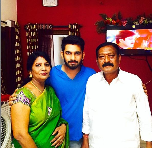 Akhil Sarthak with his parents