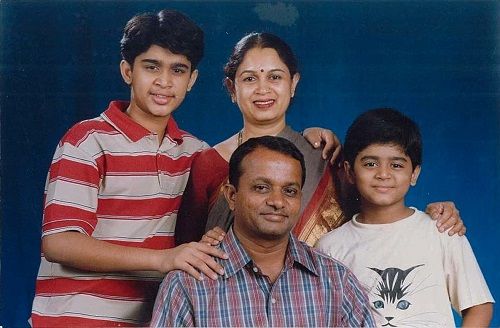 An Old Picture of Abijeet Duddala With His Family
