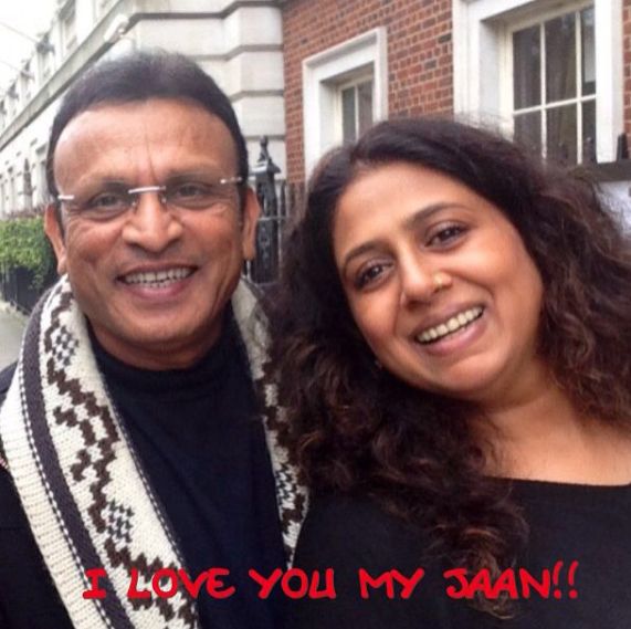 Annu Kapoor with his wife, Anupama