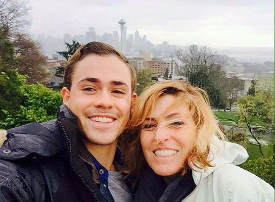 Dacre Montgomery with his Mother