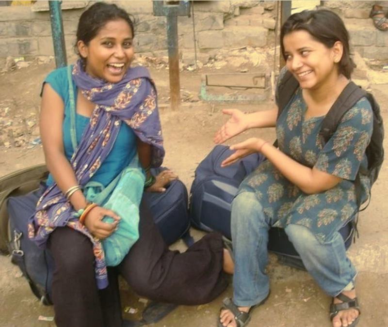 Devangana Kalita along with her friend Namisha Aggarwal after completing their graduation in 2010