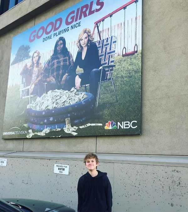 Isaiah Stannard outside the set of Good Girls