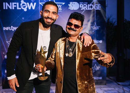 Just Sul with his manager Said Ahmad at the Inflow Global Awards 2019