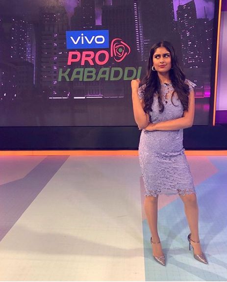 Kira Narayanan hosting Vivi Pro Kabaddi