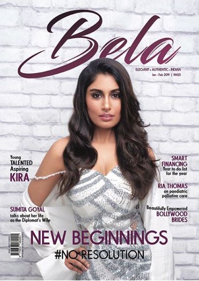 Kira Narayanan on the cover of the Bela Magazine
