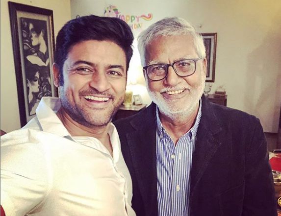 Manav Gohil with his father
