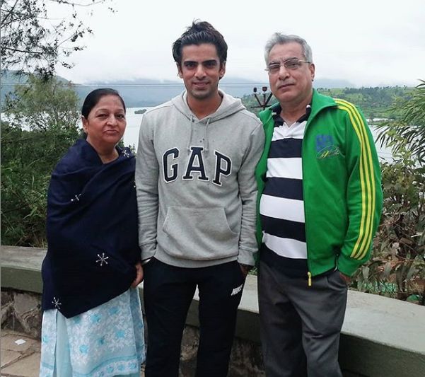 Mohit Malik with his parents